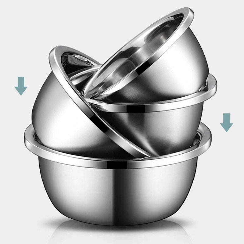 Stainless Steel Wide Edge Deep Mixing Bowl