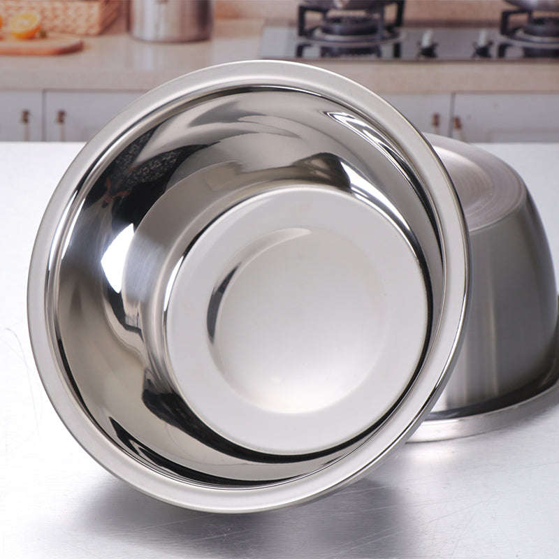 Stainless Steel Wide Edge Deep Mixing Bowl