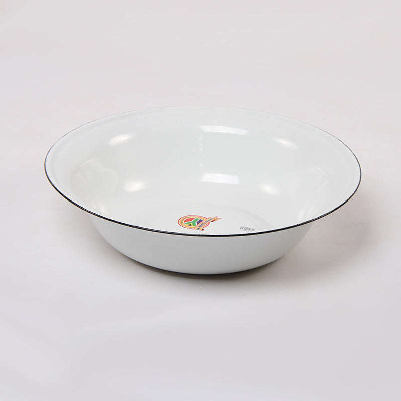New World Enamel Basin - 34cm / White