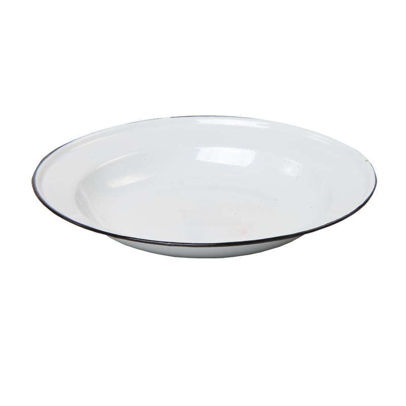 New World Enamel Soup Plate - 26cm / White