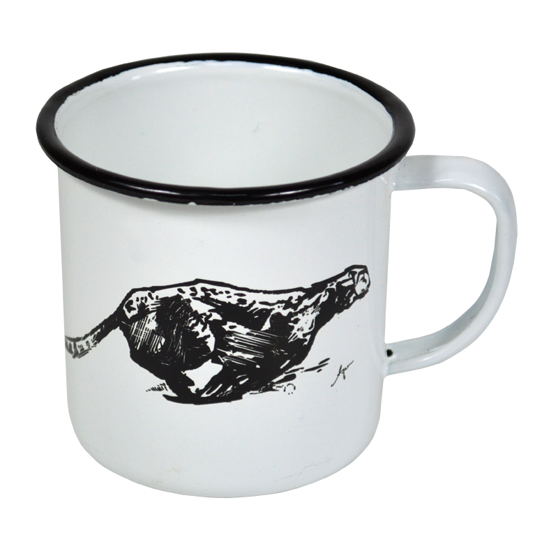 New World Enamel Decorated Mug - 8cm / AS-Leopard