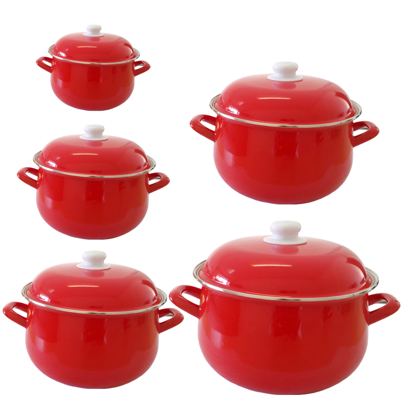 Agate Enamel Red Stockpot Stew Pot Casserole