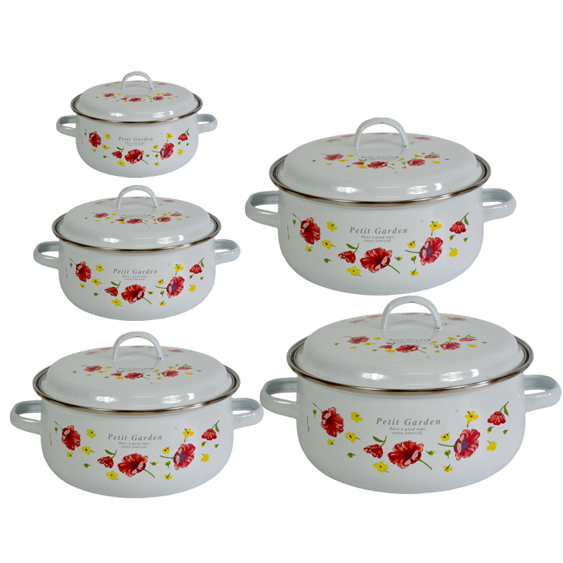 New World Enamel 10PC Pots Set - Red / 10PC