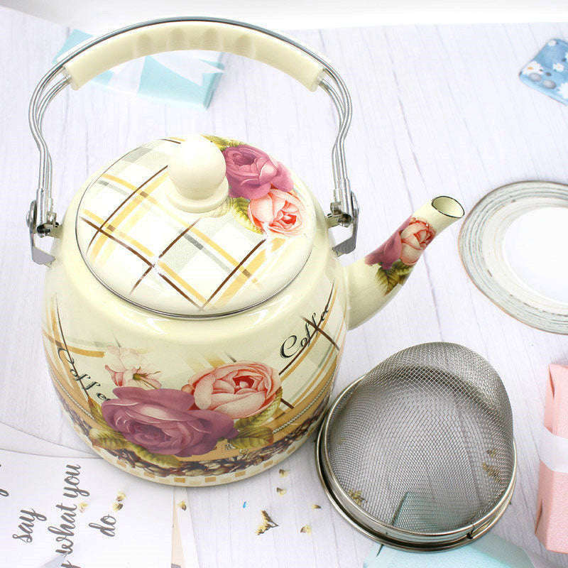 Agate Royal Enamel Tea Pot Teapot with Strainer 3.3LT
