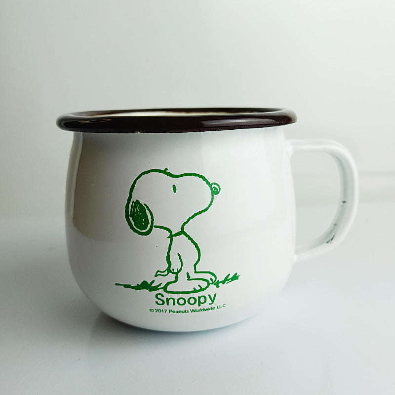 Premier Quality Decor Enamel Belly Mug 8cm no lid - White