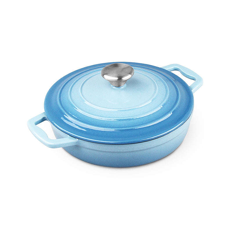La Cocina Cast Iron 11pc Cookware Set - Light Blue