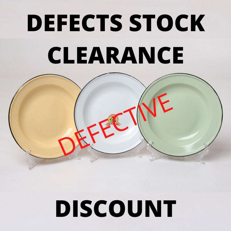 Non Returnable & Non Refundable Defects Stock Clearance! Enamel Soup Plate