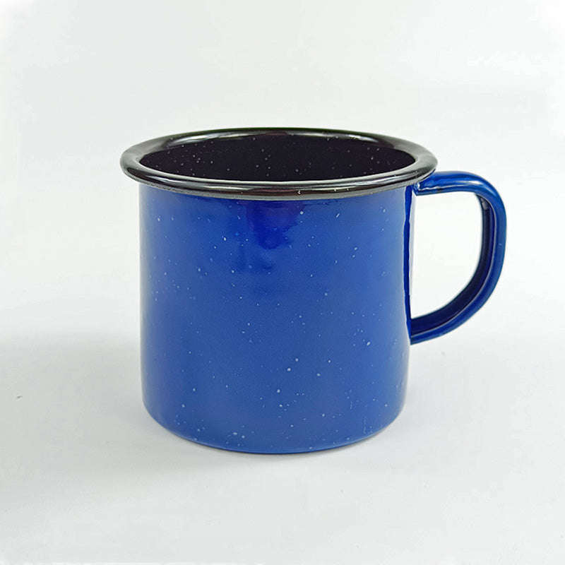 Dove Enamel 8cm Mug Premier Quality Blue Outer Black Inner