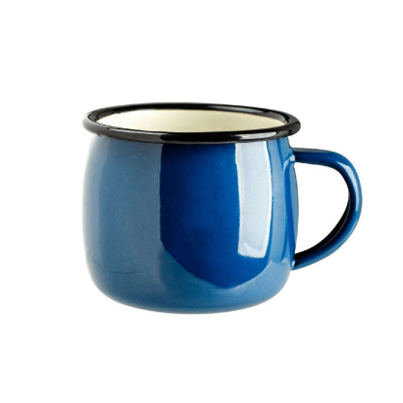 Big5 Premier Quality Color Enamel Belly Mug 8cm - 8CM no lid / Blue