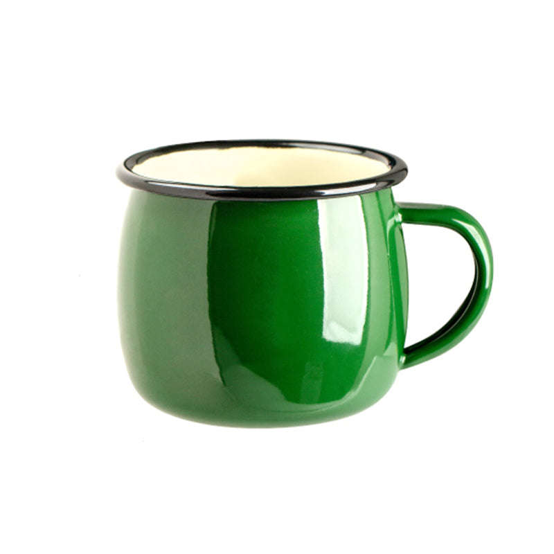 Big5 Premier Quality Color Enamel Belly Mug 8cm no Lid - 8CM no lid / Green