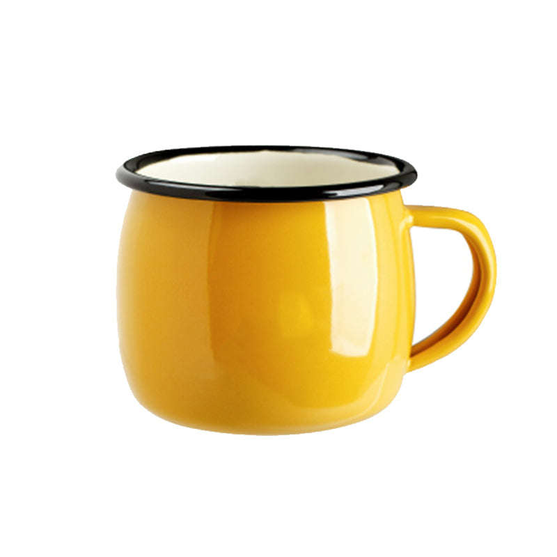Big5 Premier Quality Color Enamel Belly Mug 8cm no Lid - 8CM no lid / Yellow