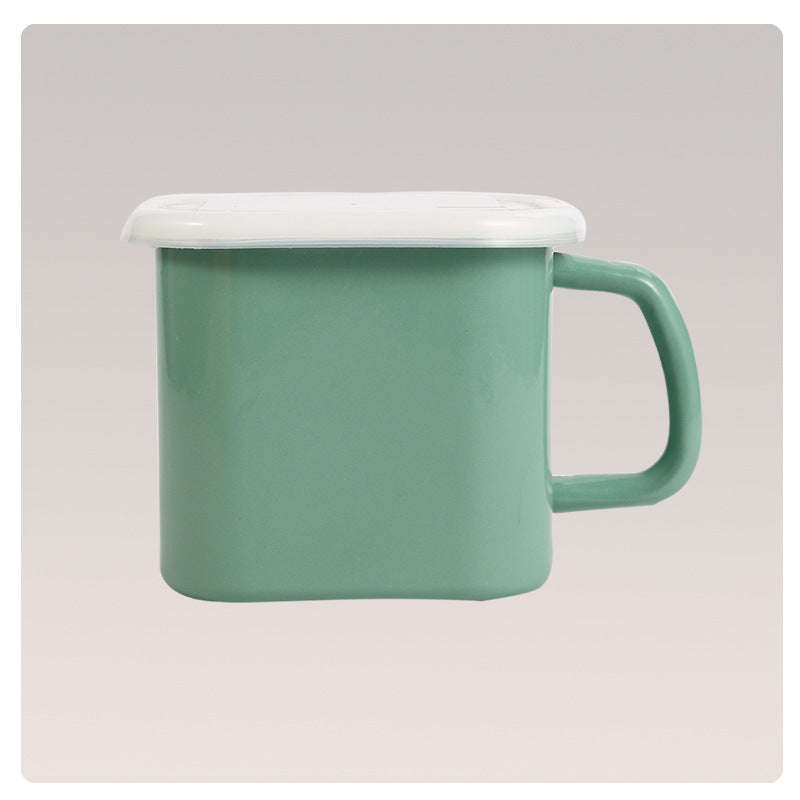 Agate Premier Quality Enamel Square Storage Box with Lid 14cm