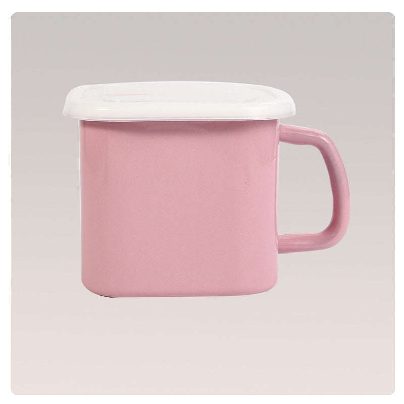 Agate Premier Quality Enamel Square Storage Box with Lid 14cm