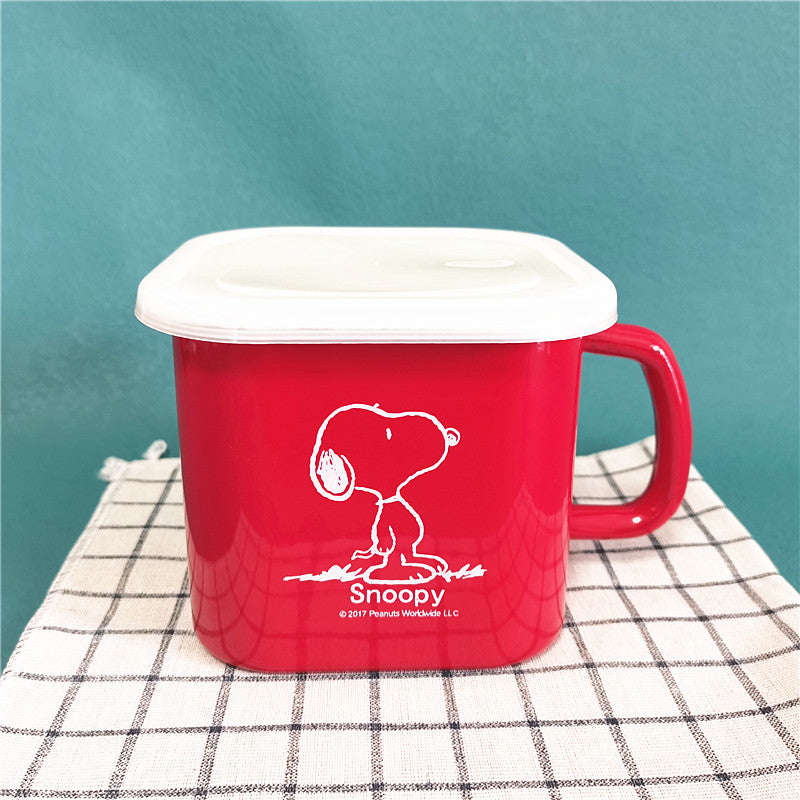 Agate Premier Quality Enamel Square Storage Box with Lid 14cm