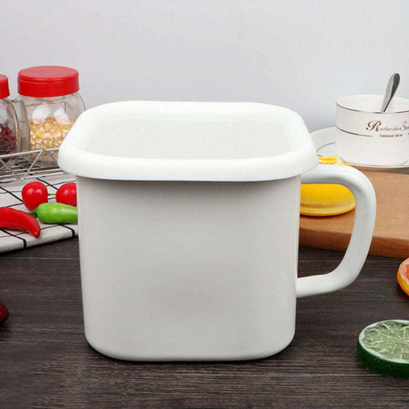 Agate Premier Quality Enamel Square Storage Box with Lid 14cm