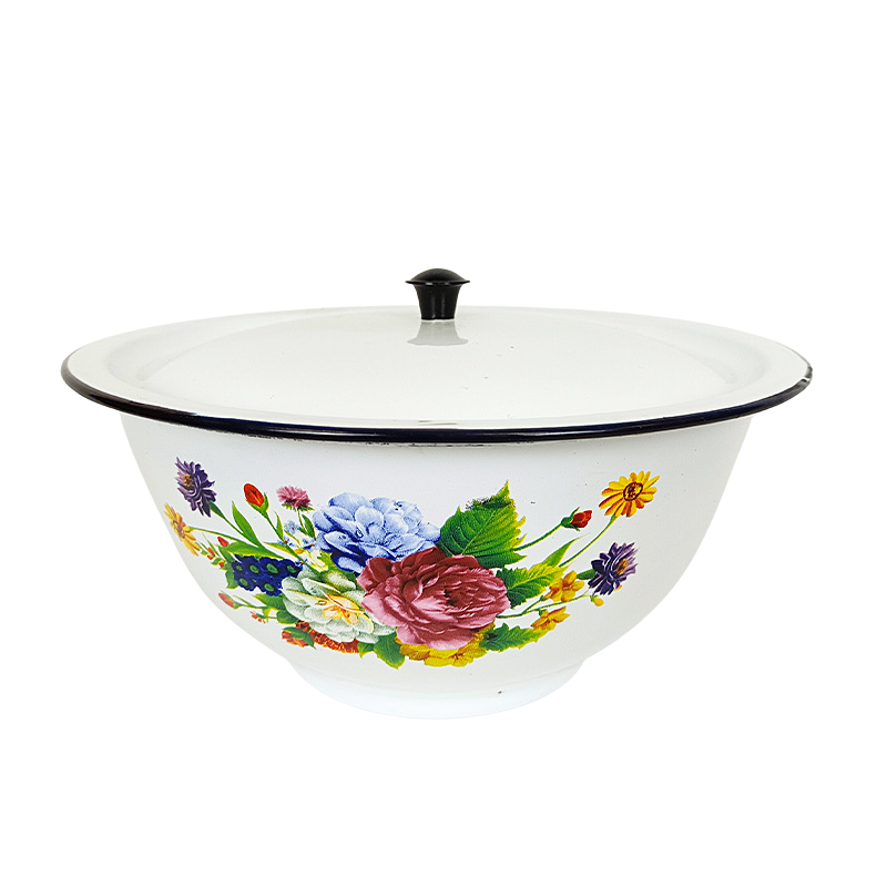 New World Enamel Footed Bowl Plain/Decorated