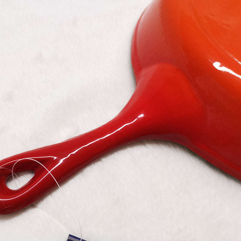 French Cast Iron Enamel Frypan Fry Pan with Free Gift Oven Glove