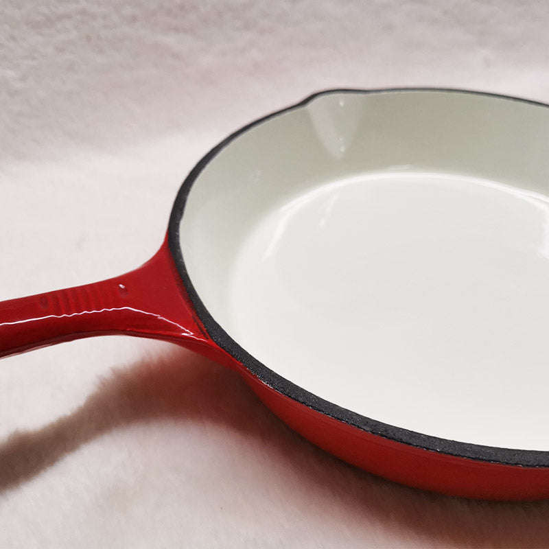 French Cast Iron Enamel Frypan Fry Pan with Free Gift Oven Glove