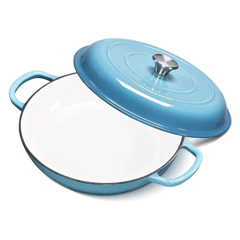 La Cocina Cast Iron 11pc Cookware Set - Light Blue