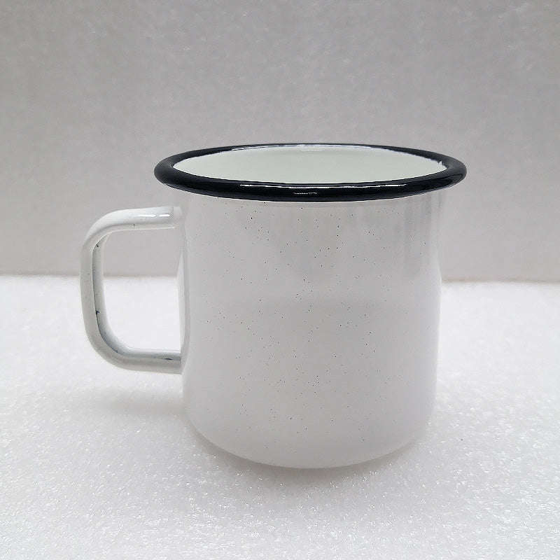 Agate Premier Quality Color Enamel Mug 9cm Glossy White Flake