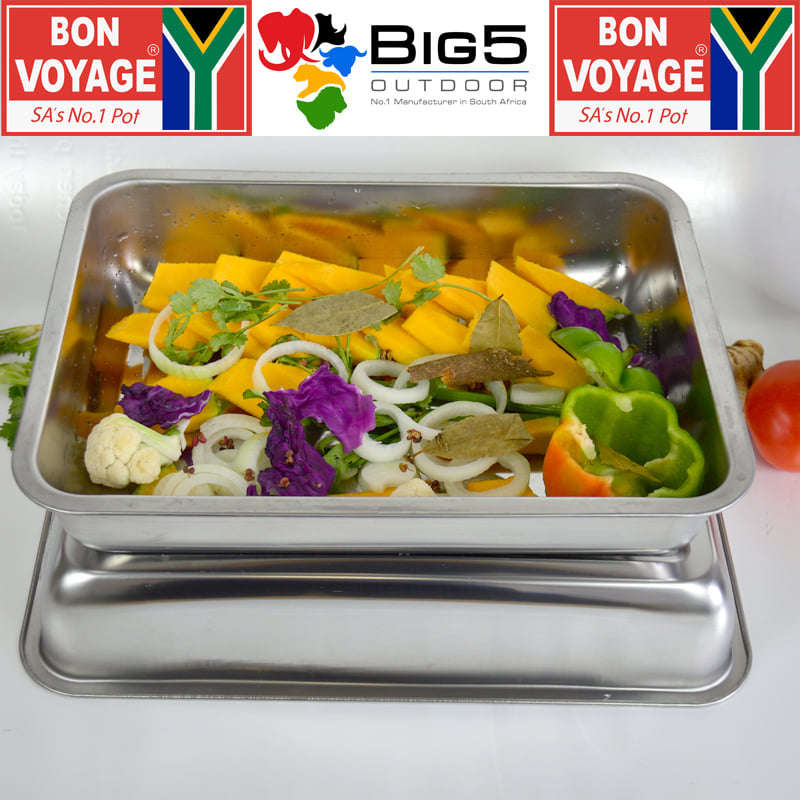 2PC Stainless Steel Roaster Tray