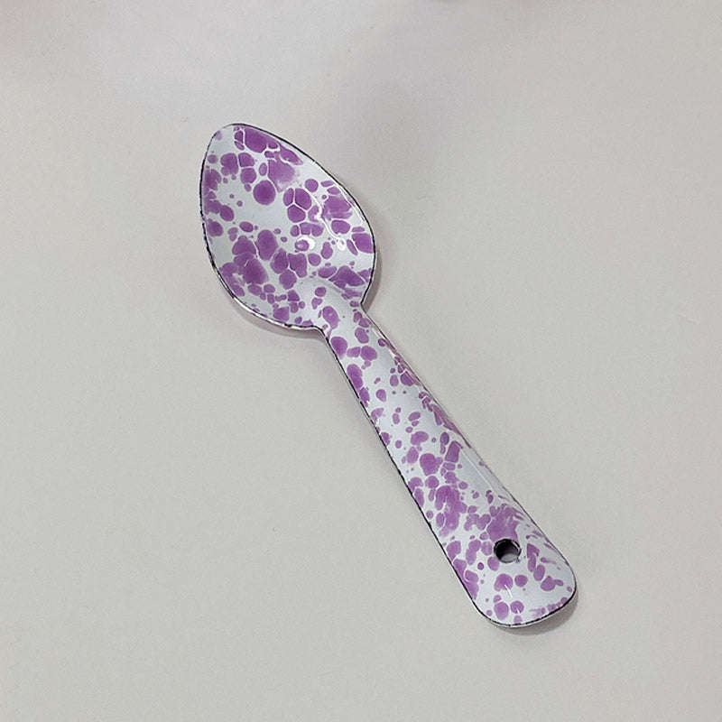 Big5 Marble Splatter Purple Enamel Dinner Set Mug Plate Spoon Bowl Camping (each unit price is fo...