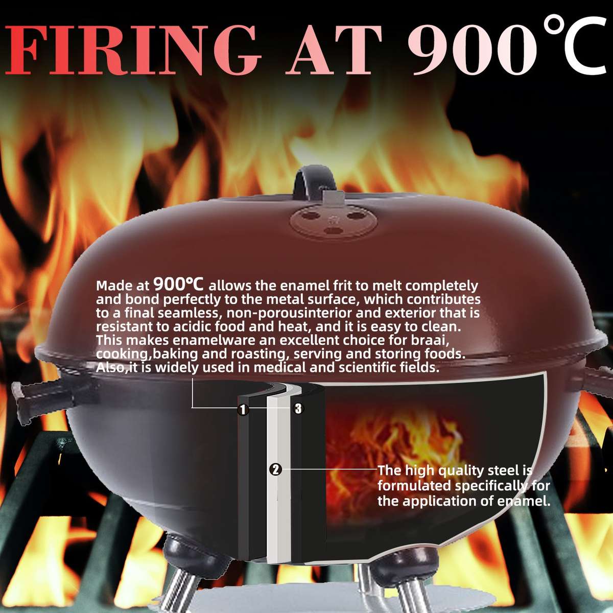 Big5 Kettle Braai 18inch (47cm) Medium Portable