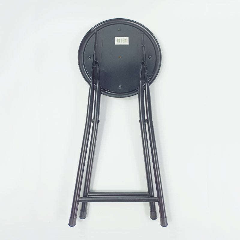 No Free Return - Steel Home Folding Stool Green Padded Round Stool