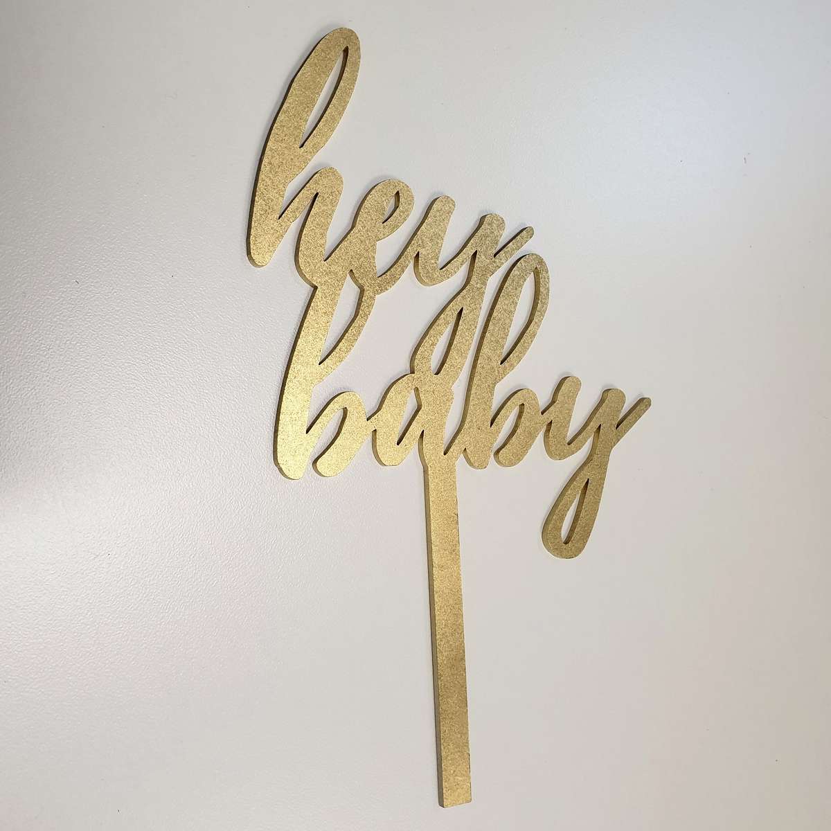 Cake Topper (Wooden) - Happy Birthday Mum / Silver