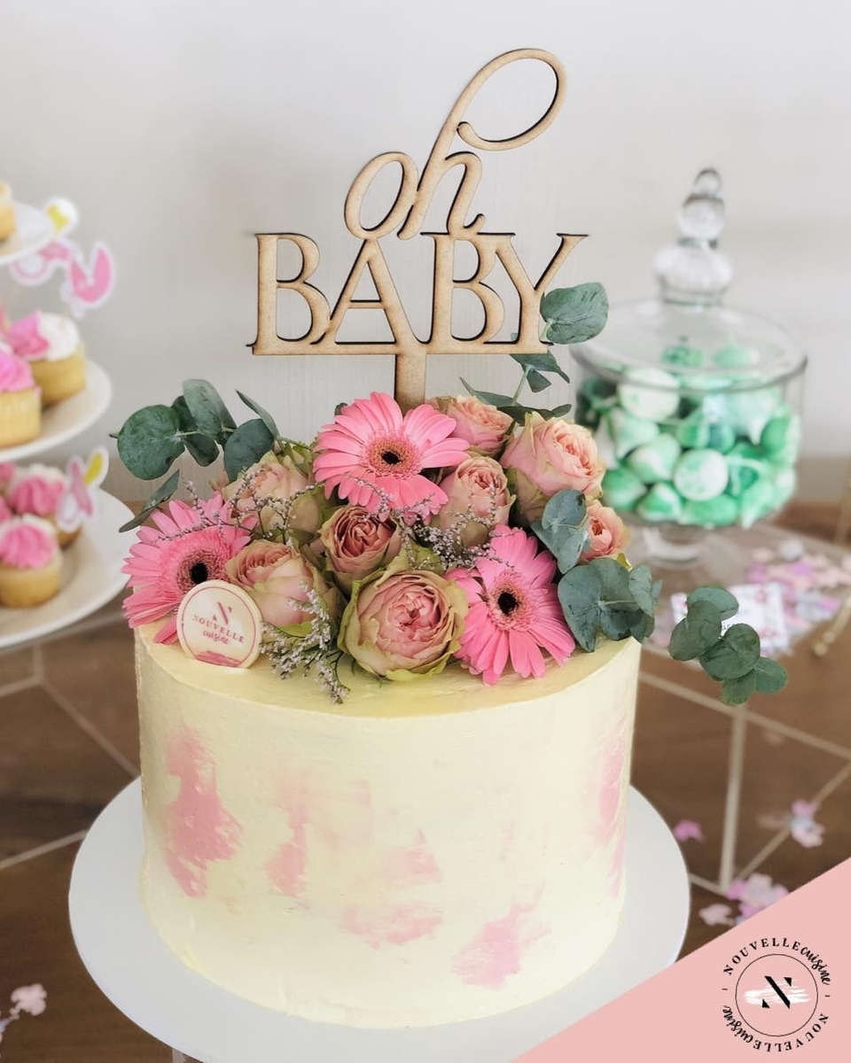 Cake Topper (Wooden) - Happy Birthday Mum / Silver