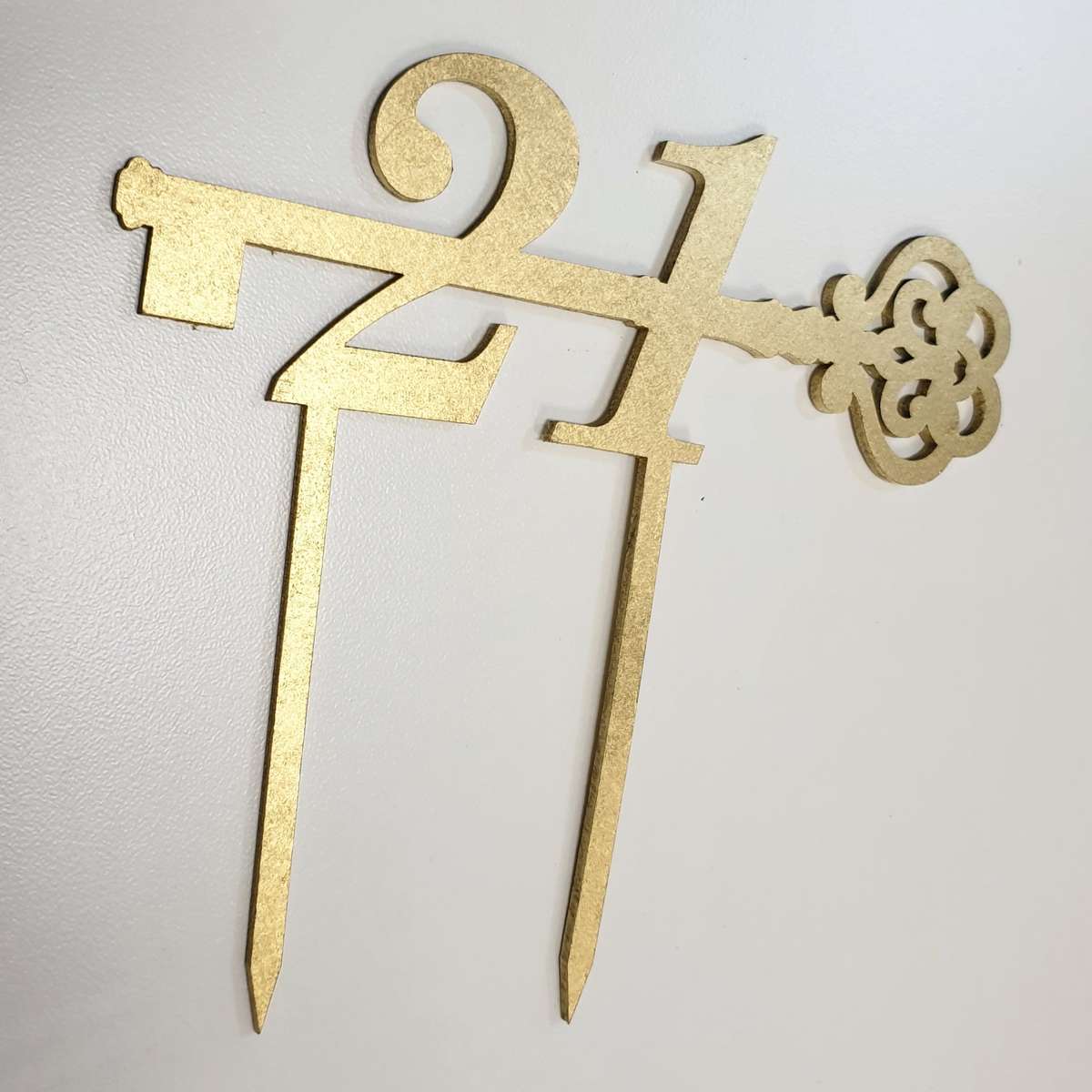 Cake Topper (Wooden) - Happy Birthday Mum / Silver