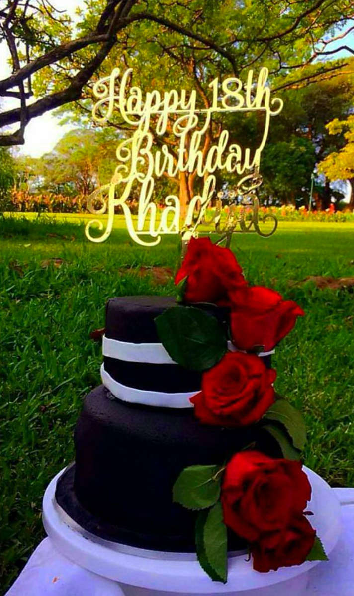 Custom Cake Topper (Acrylic) - Mirror Gold