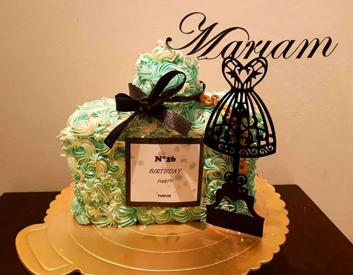 Custom Cake Topper (Acrylic) - Mirror Gold