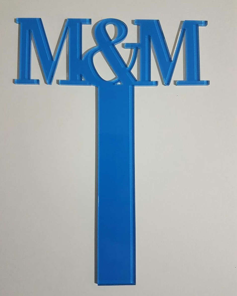 Custom Cake Topper (Acrylic) - Mirror Gold