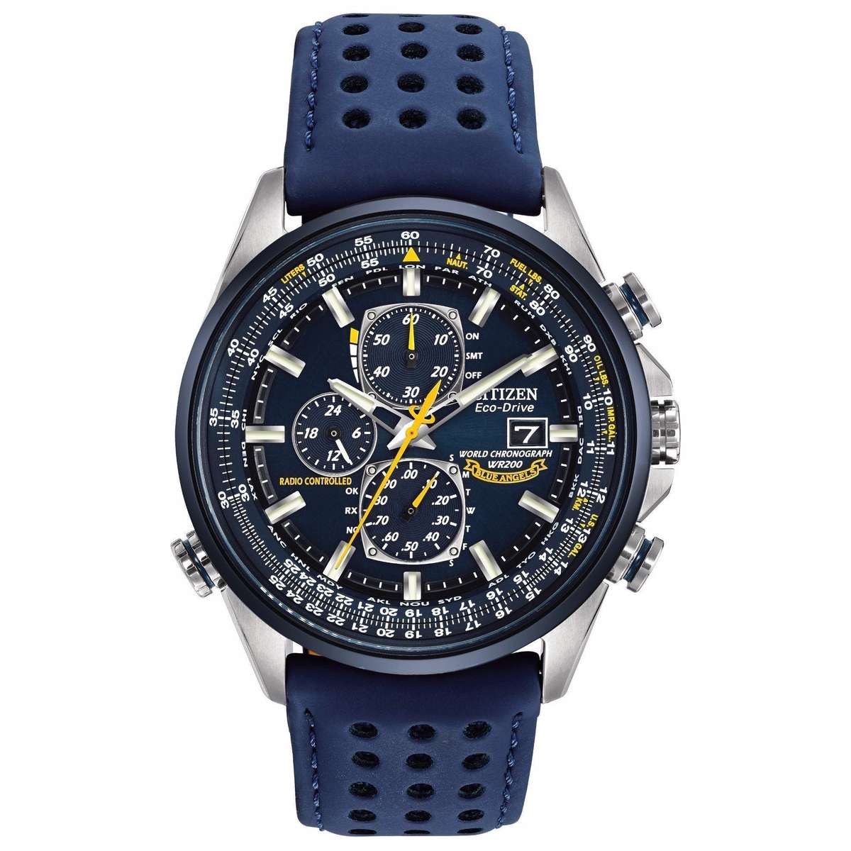 CITIZEN Eco Drive Blue Angels World Chronograph Men's Watch