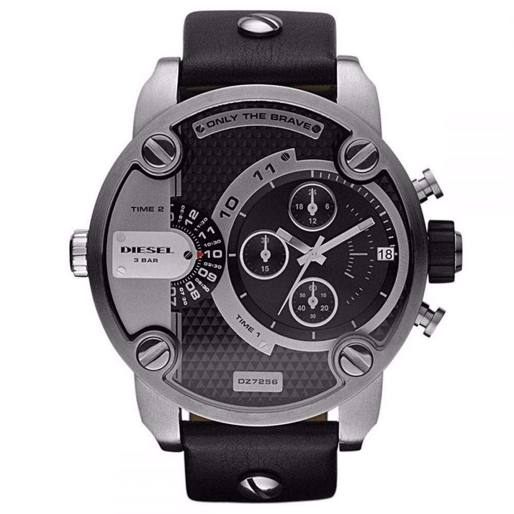 DIESEL Little Daddy Black and Grey Dial Men's Watch