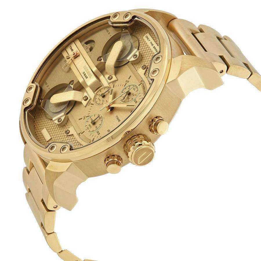DIESEL Mr. Daddy 2.0 Gold Tone Dial Men's Chronograph Watch
