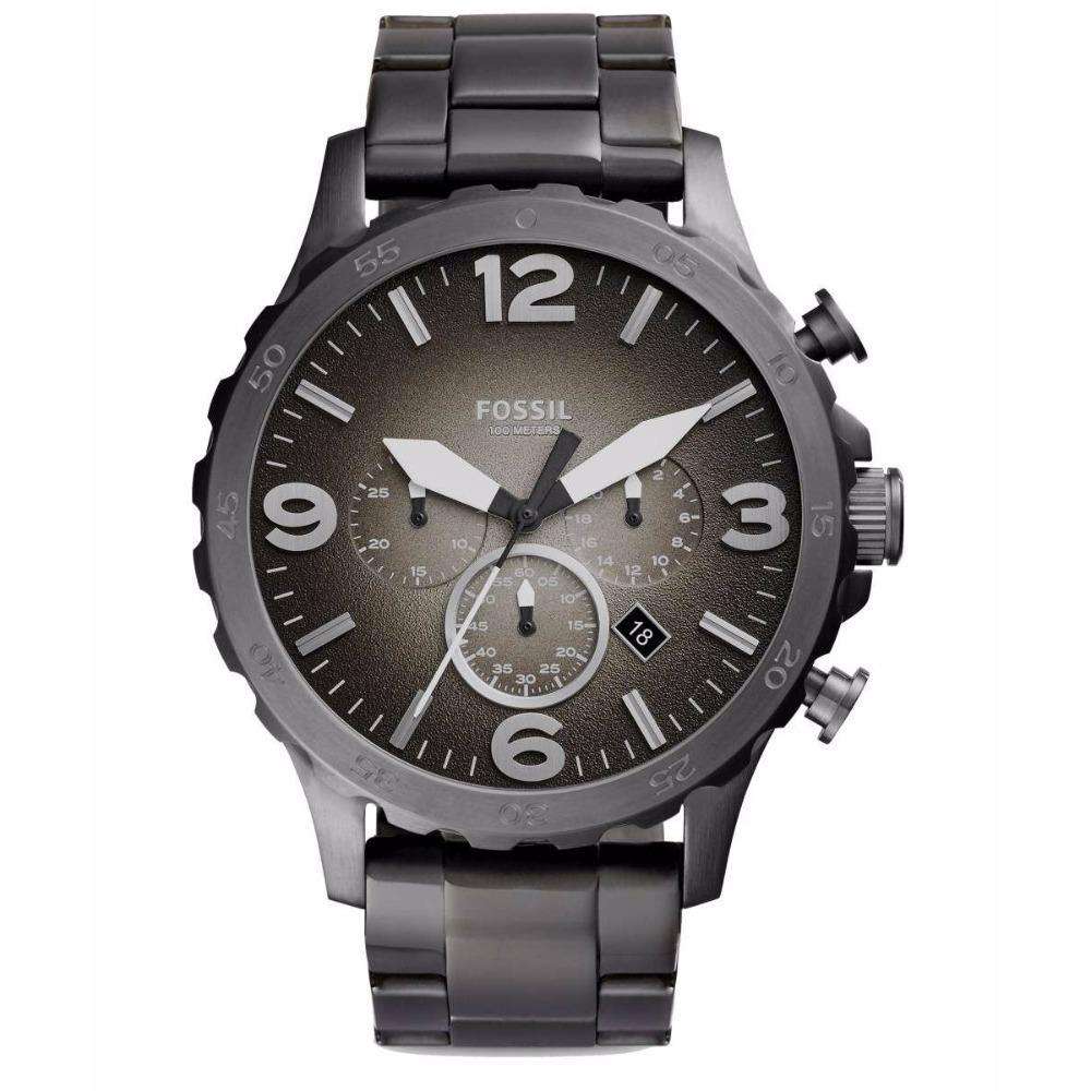 Fossil Nate Chronograph Smoke Grey Dial Men's Watch