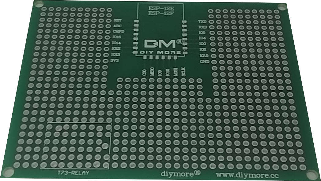 Prototype PCB Breadboard Board For ESP8266 ESP-12E ESP-12F ESP32 ESP-32S 7x9cm