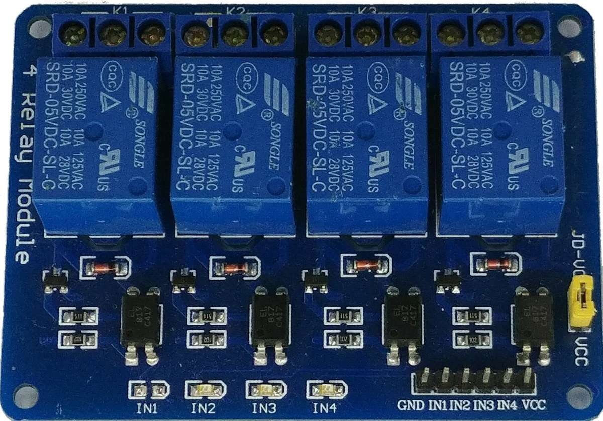 4-Channel Opto-Isolated Relay Module 10A