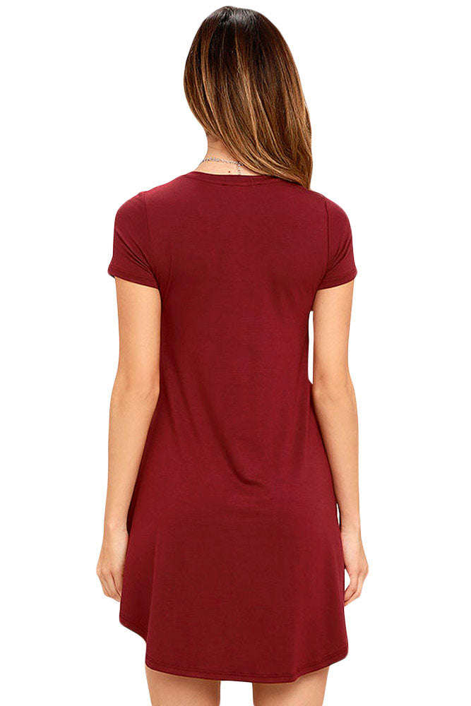 Sweetheart Neck Pocket Shirt Dress - S/M/L