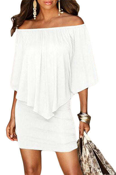 Multiple Dressing Layered Mini Poncho Dress - S/M/L