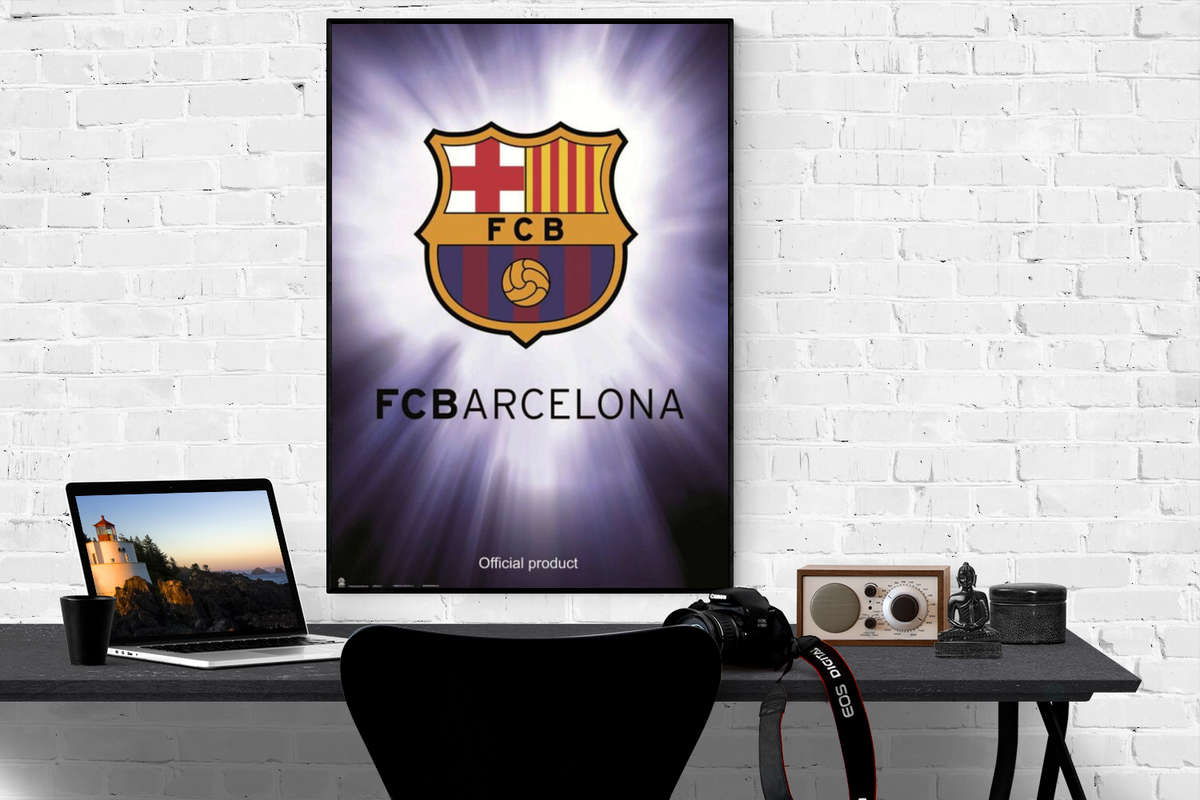 Barcelona Club Shining Emblem - Poster