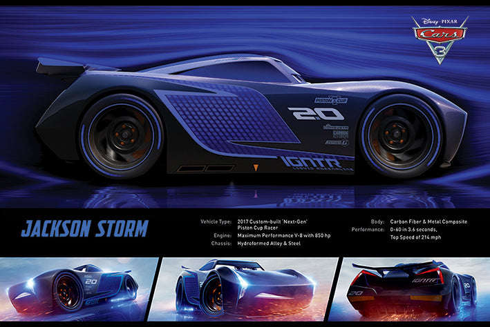 Cars 3 - Jackson Storm - Poster