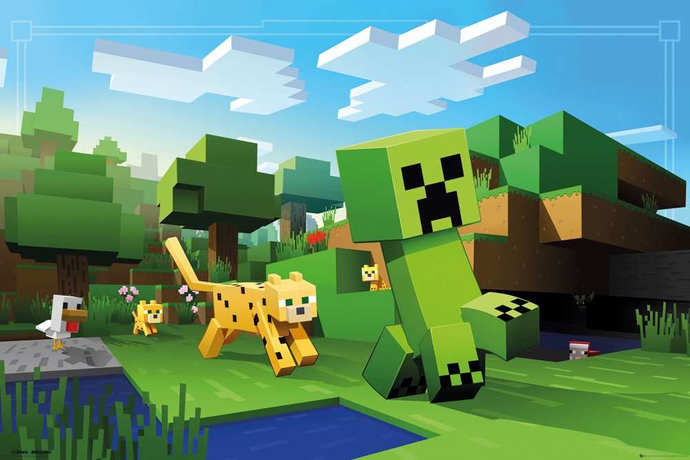 Minecraft - Ocelot Chase - Poster - Poster only