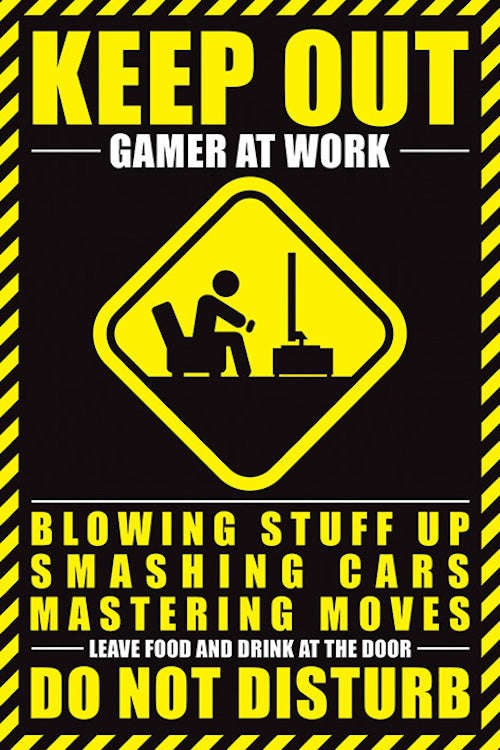 Gamer at Work - Poster - Poster only