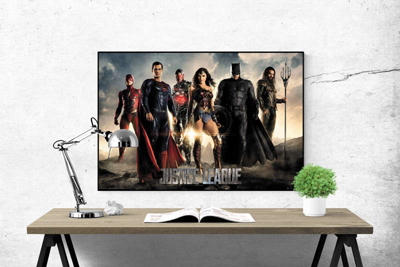 Justice League - Character Line Up - Poster - Framed Poster