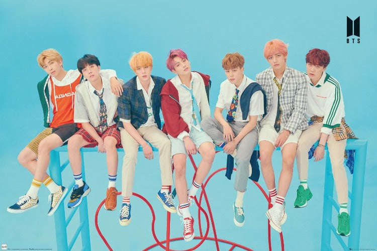BTS Blue K-pop Poster