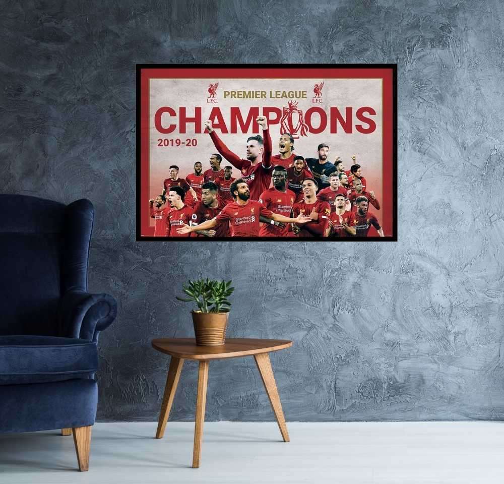 Liverpool FC Premier League Champions Squad Celebration Poster
