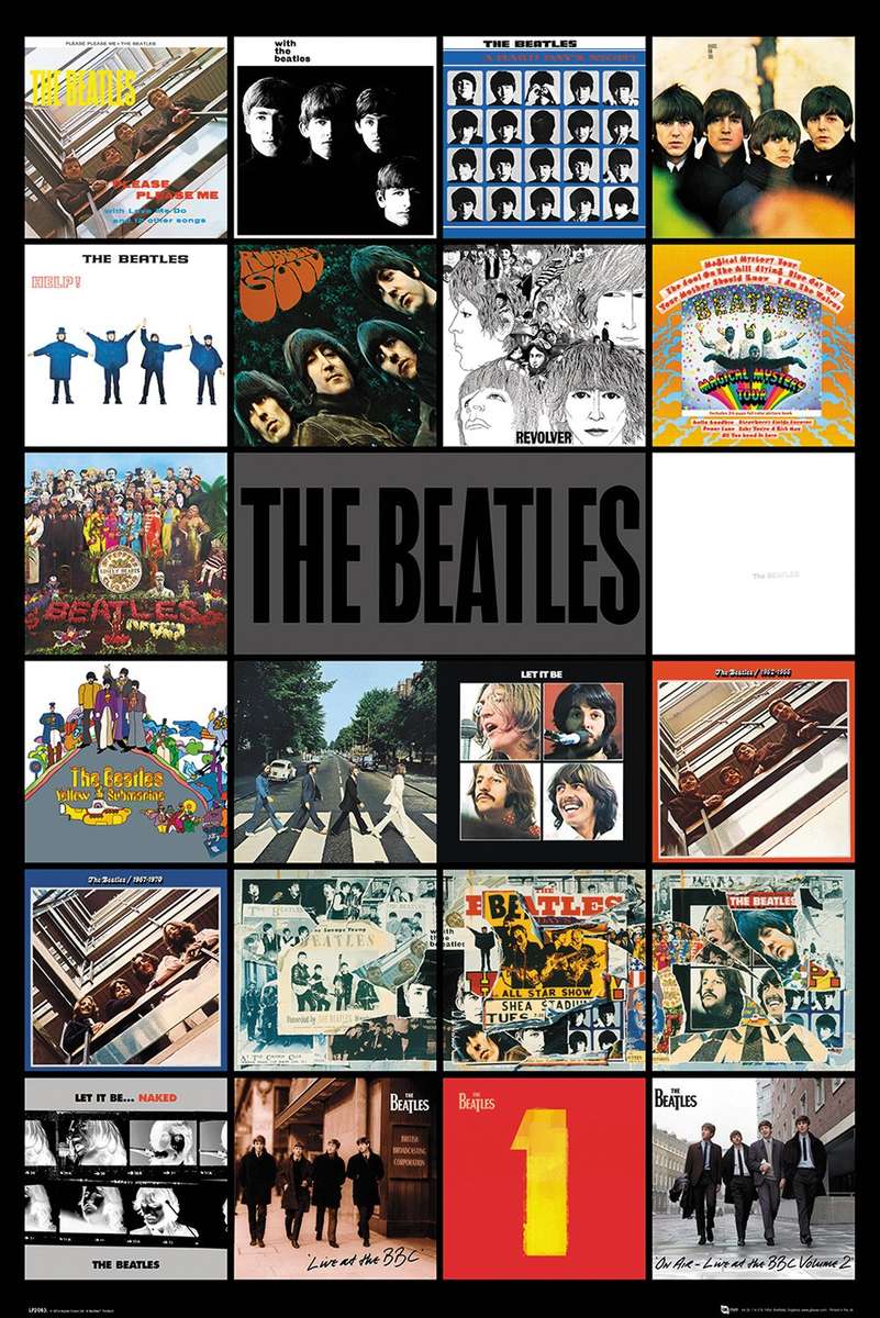 The Beatles Album Collage Poster
